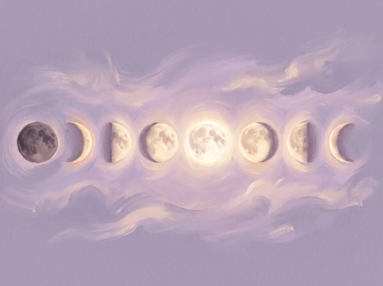 zodiac compatibility guide — moon phases illustration for closing sections
